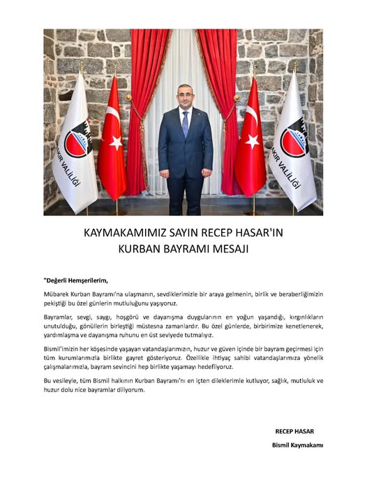 Kurban Bayramı Mesajı
